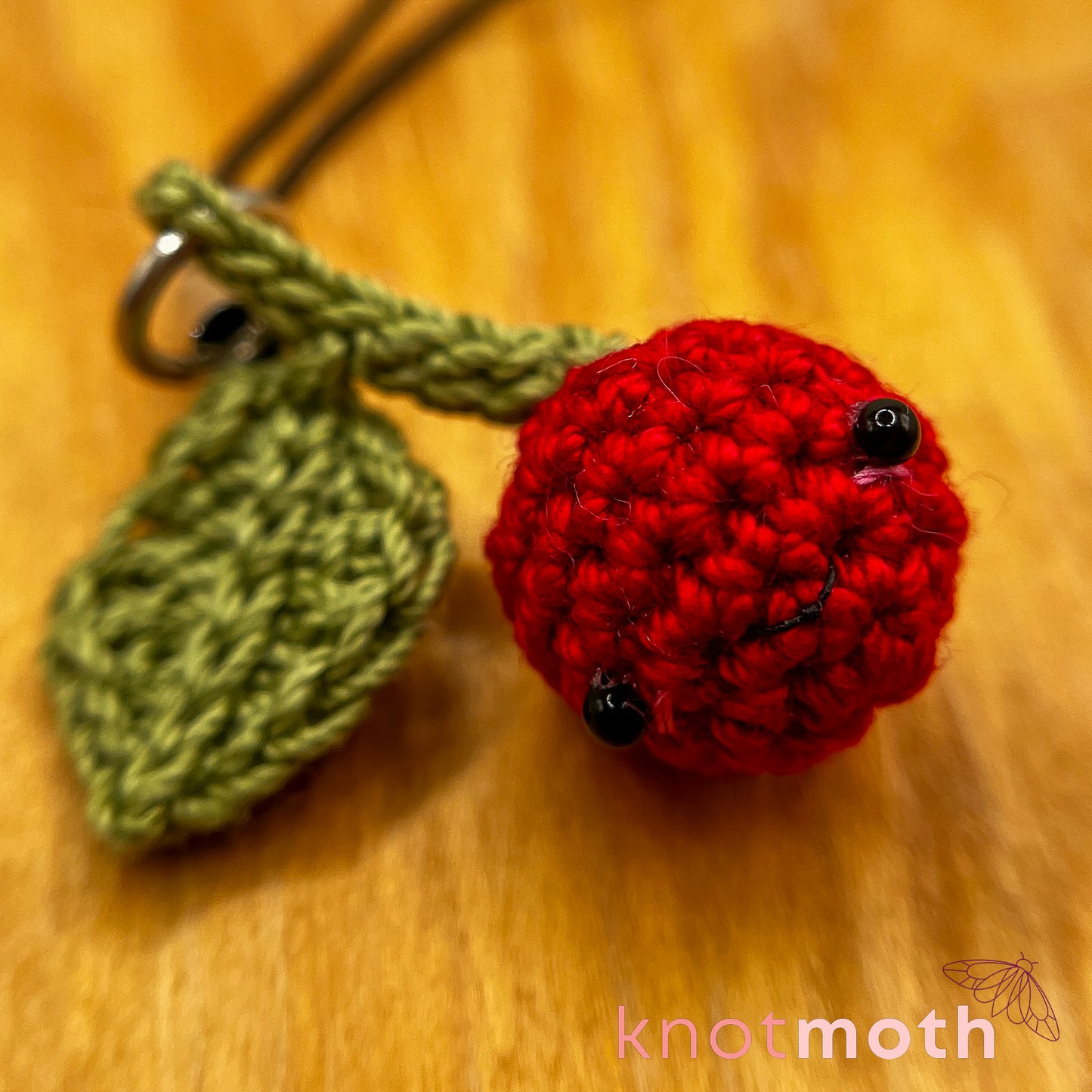 Chelan Cherry Mini Crochet Keychain