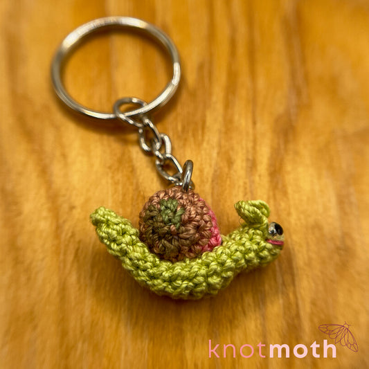 Shannon Snail Mini Crochet Keychain