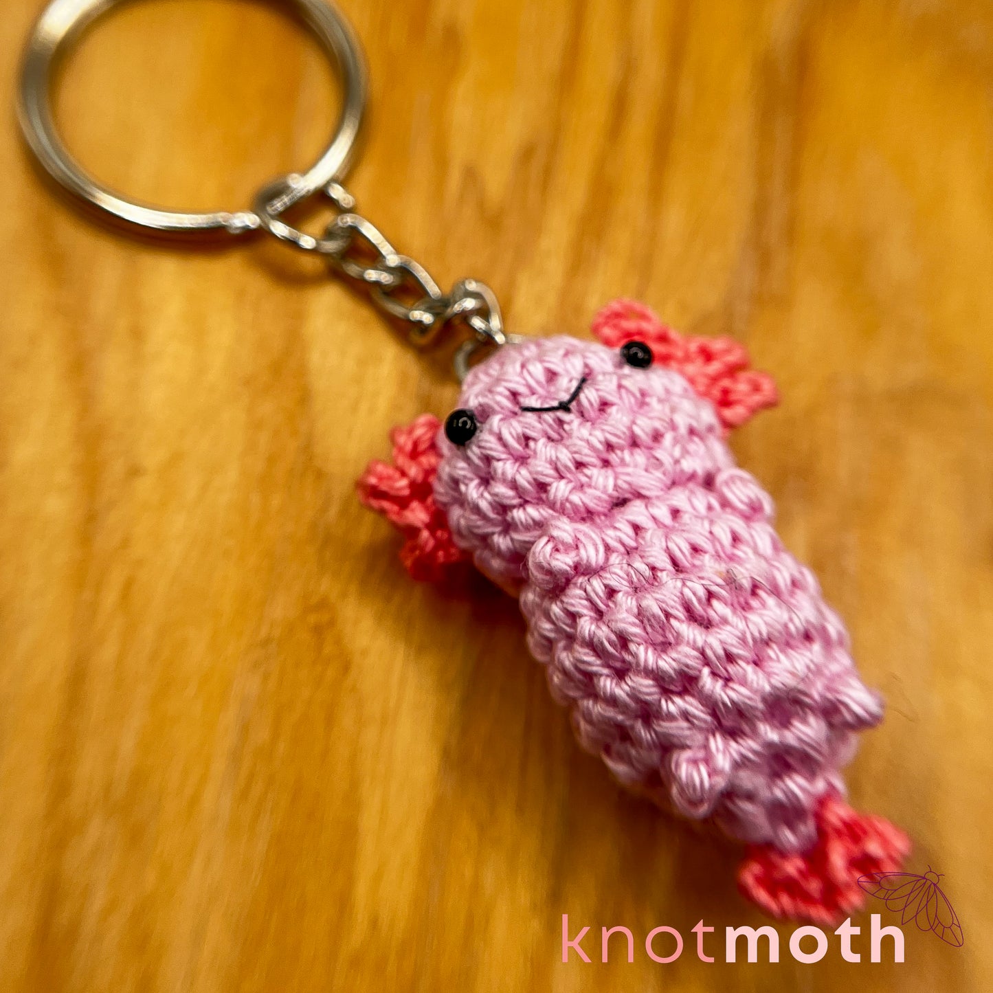 Lottie Axolotl Mini Crochet Keychain