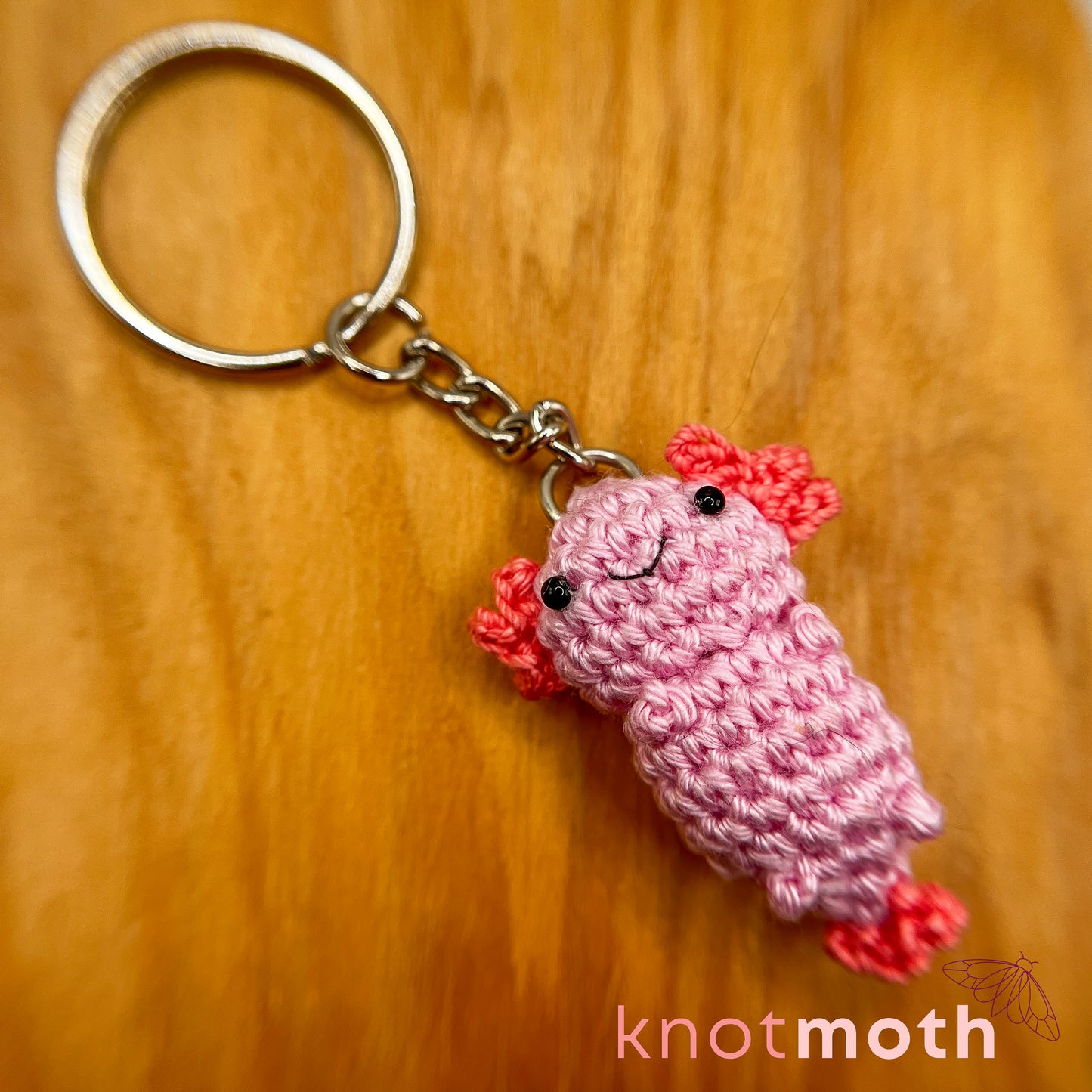 Lottie Axolotl Mini Crochet Keychain