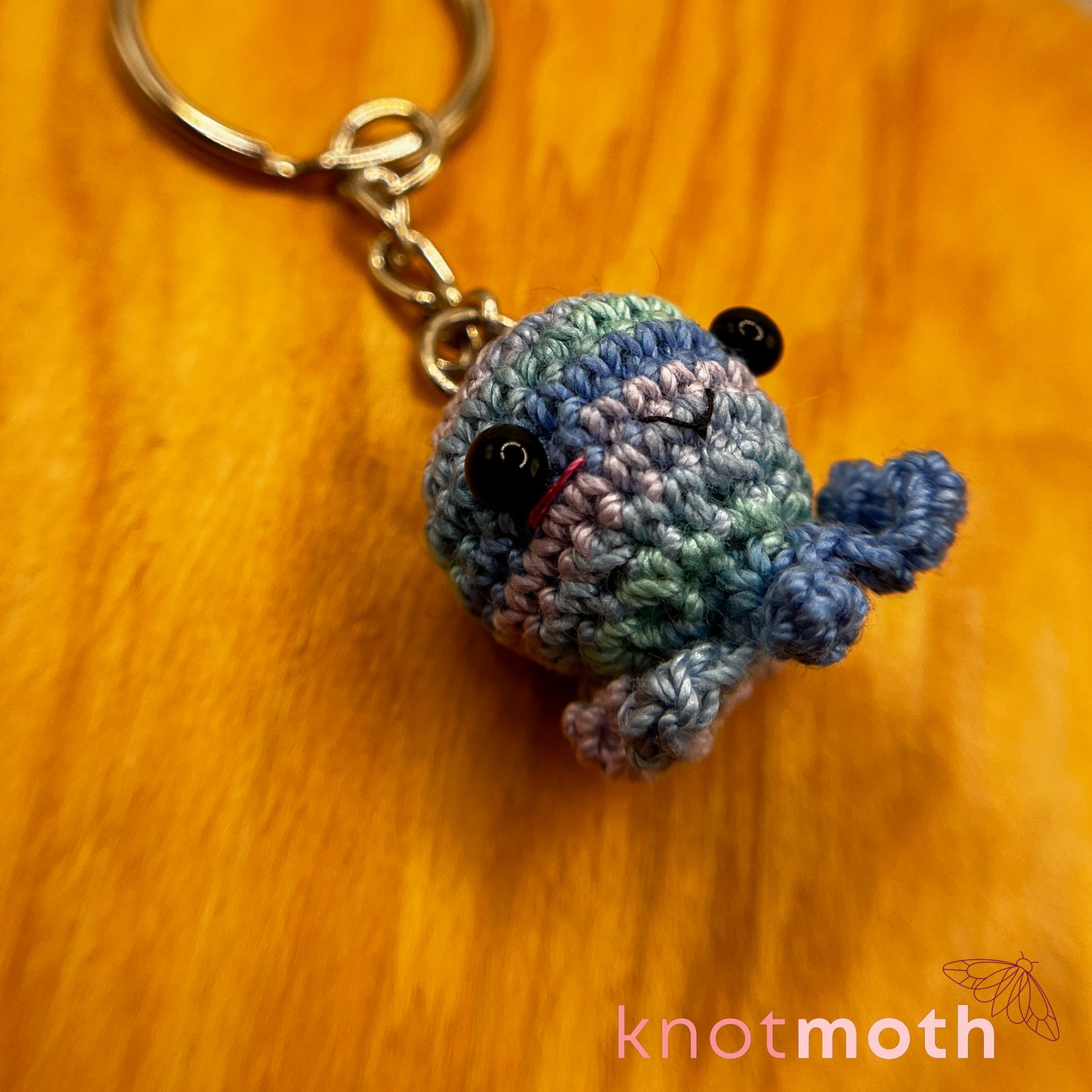 Inky Octopus Mini Crochet Keychain