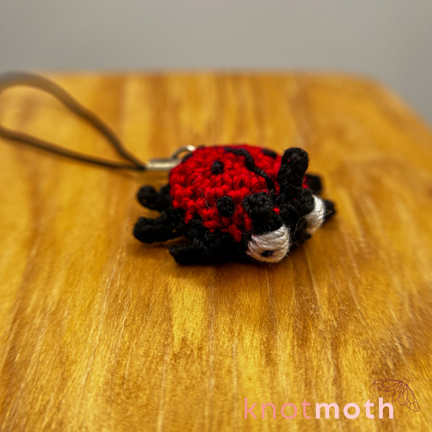Lulu Ladybug Mini Crochet Keychain