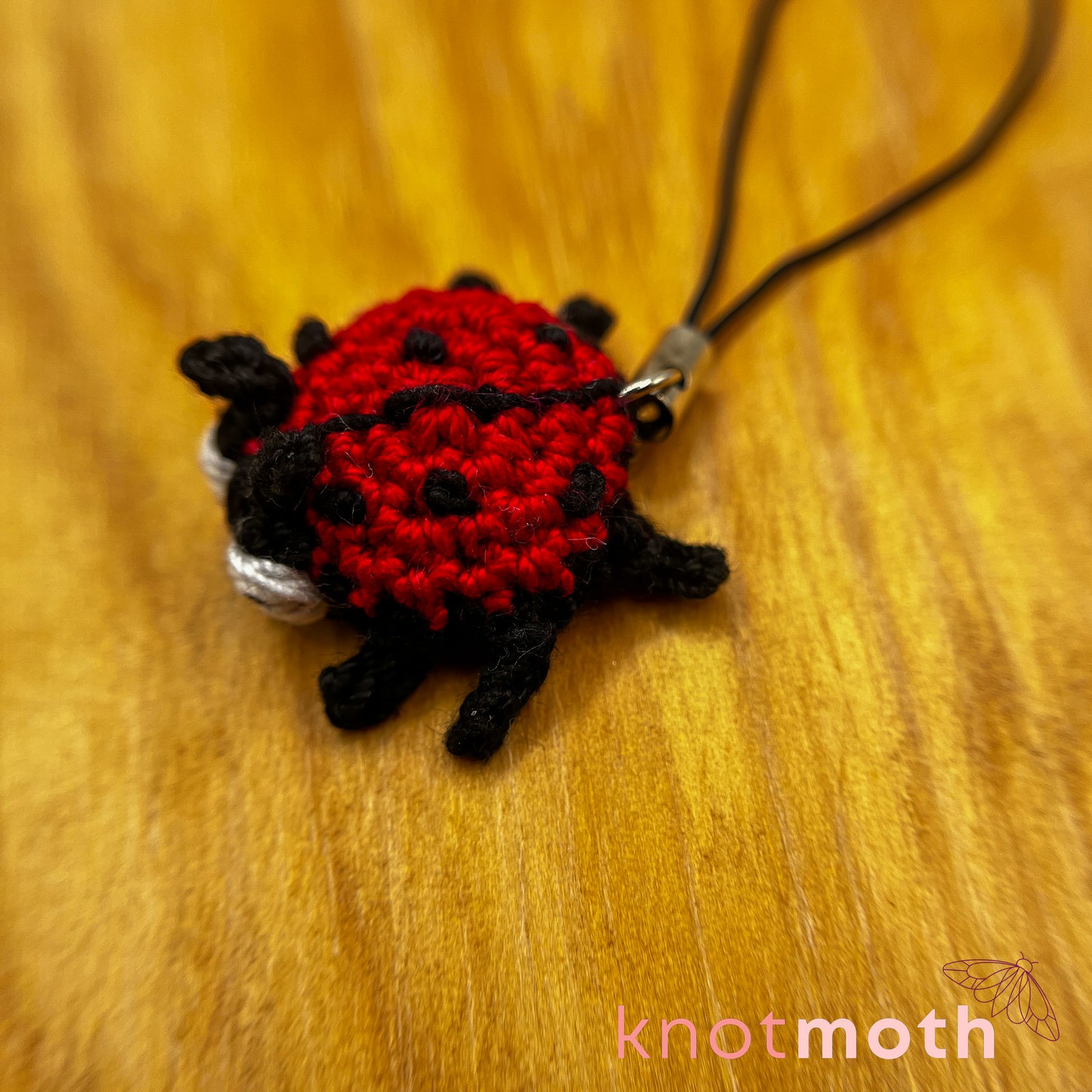 Lulu Ladybug Mini Crochet Keychain