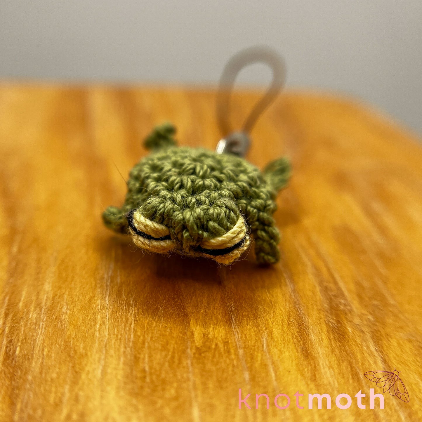Hopper Frog Mini Crochet Keychain