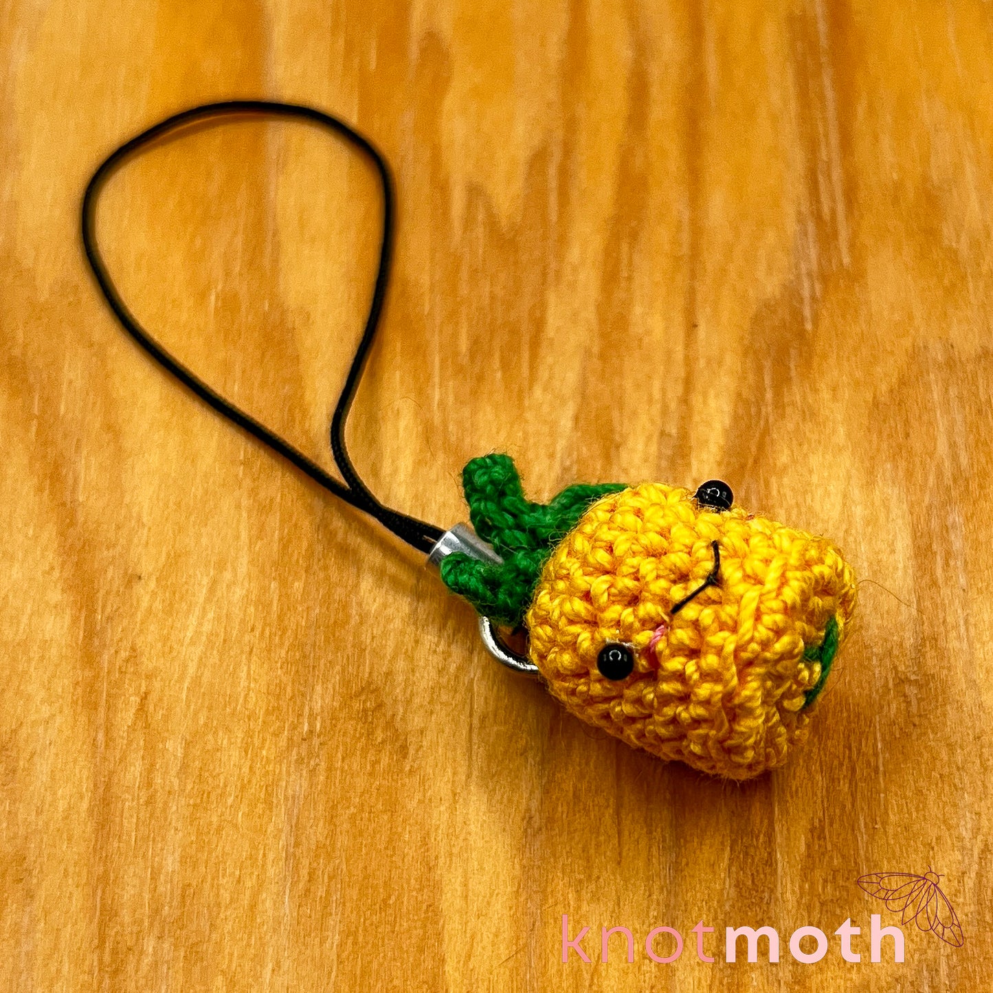 Penny Pineapple Mini Crochet Keychain