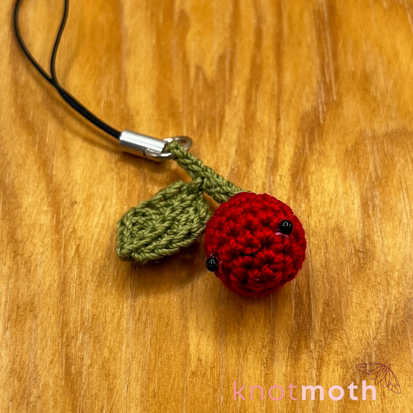 Chelan Cherry Mini Crochet Keychain