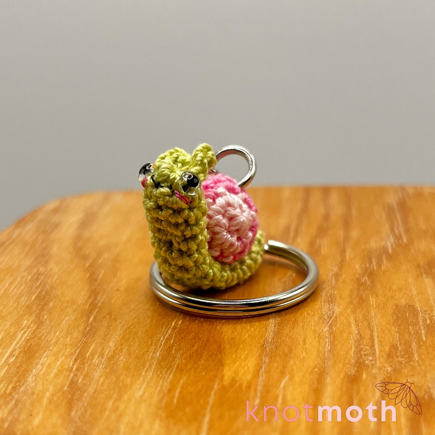 Shannon Snail Mini Crochet Keychain