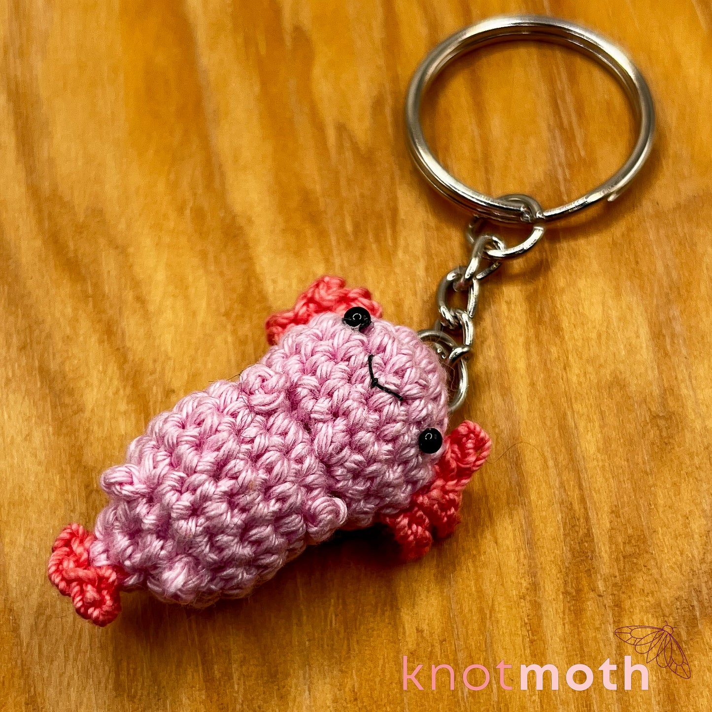 Lottie Axolotl Mini Crochet Keychain