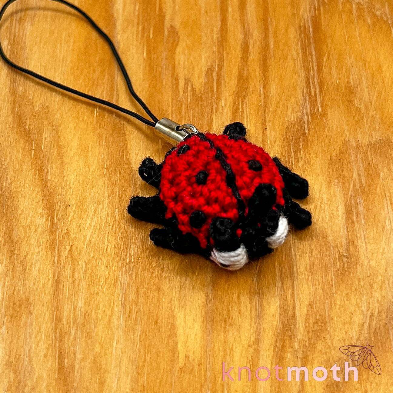 Lulu Ladybug Mini Crochet Keychain