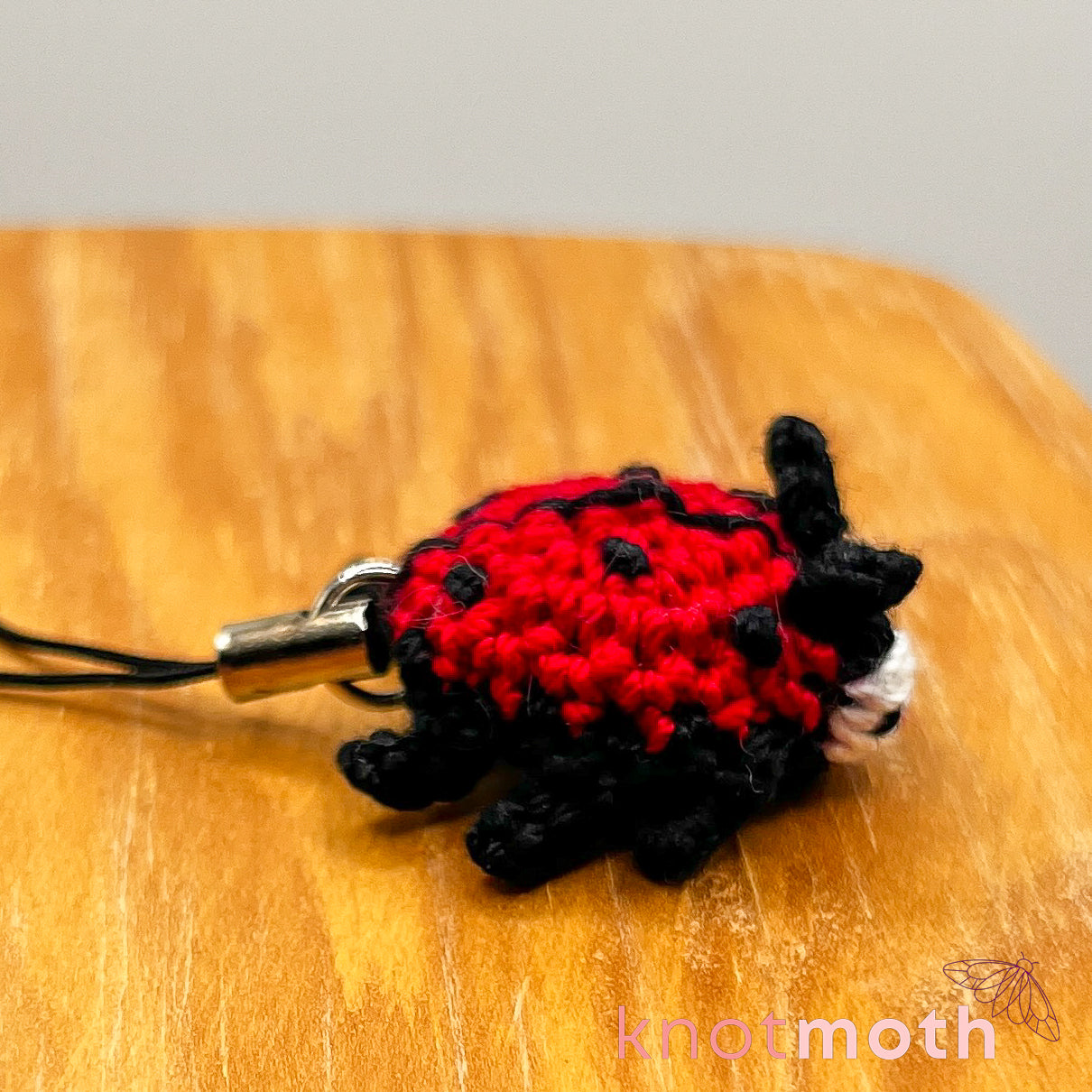 Lulu Ladybug Mini Crochet Keychain