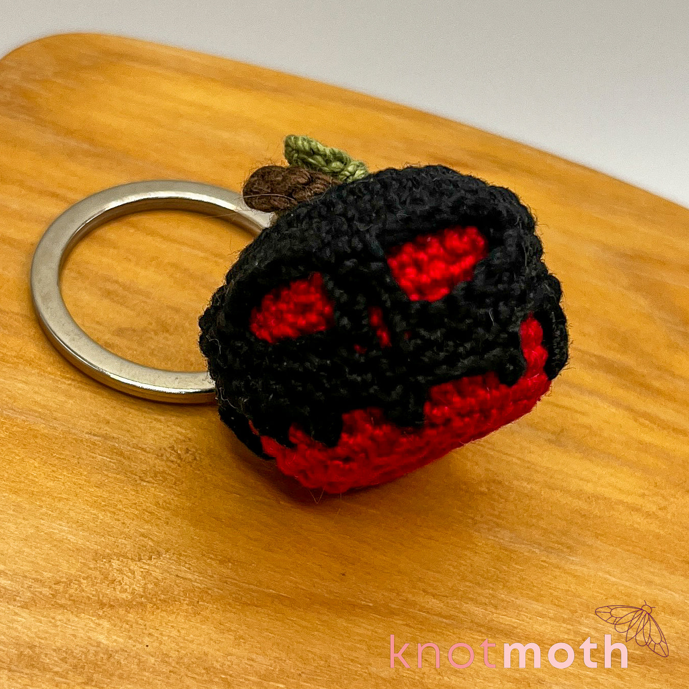 Poisoned Apple Mini Crochet Keychain
