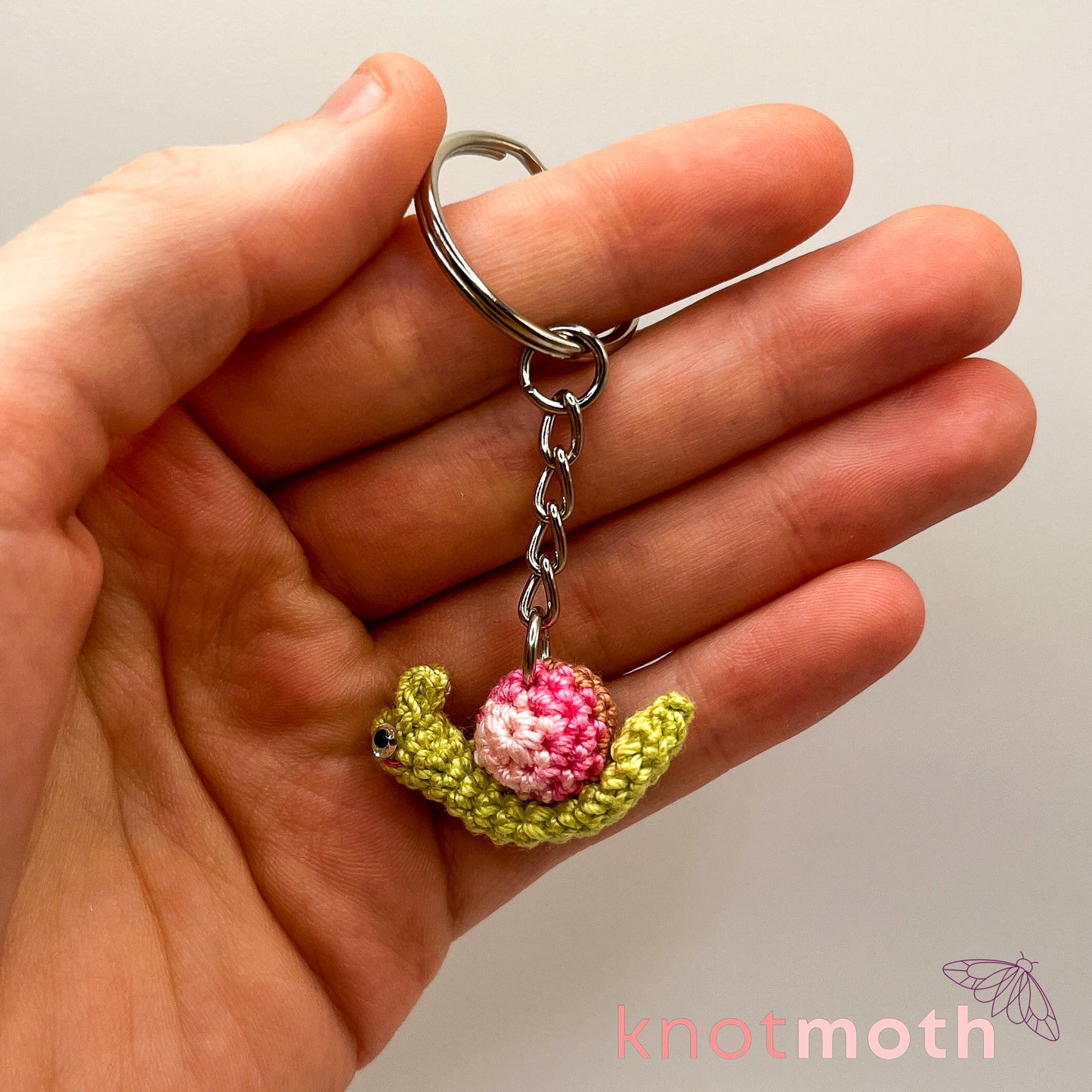 Shannon Snail Mini Crochet Keychain