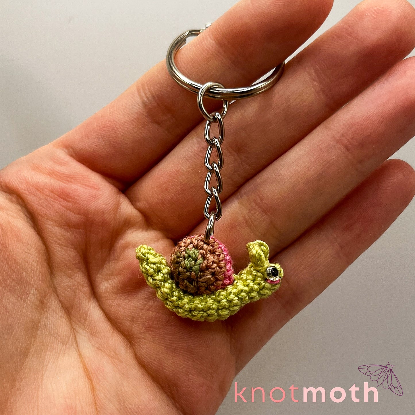 Shannon Snail Mini Crochet Keychain
