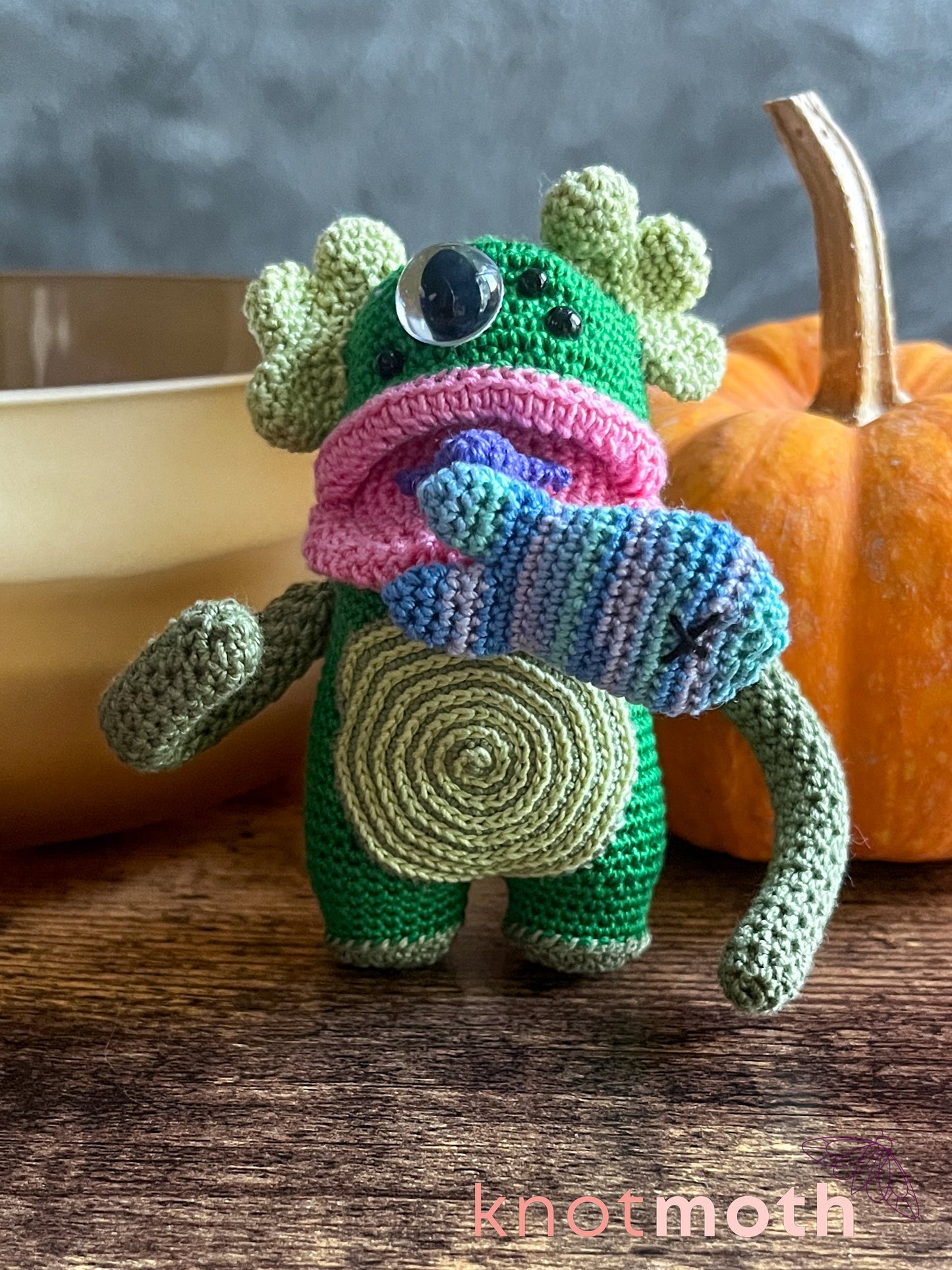 Swamp Monster Mini Crochet Desk Buddy