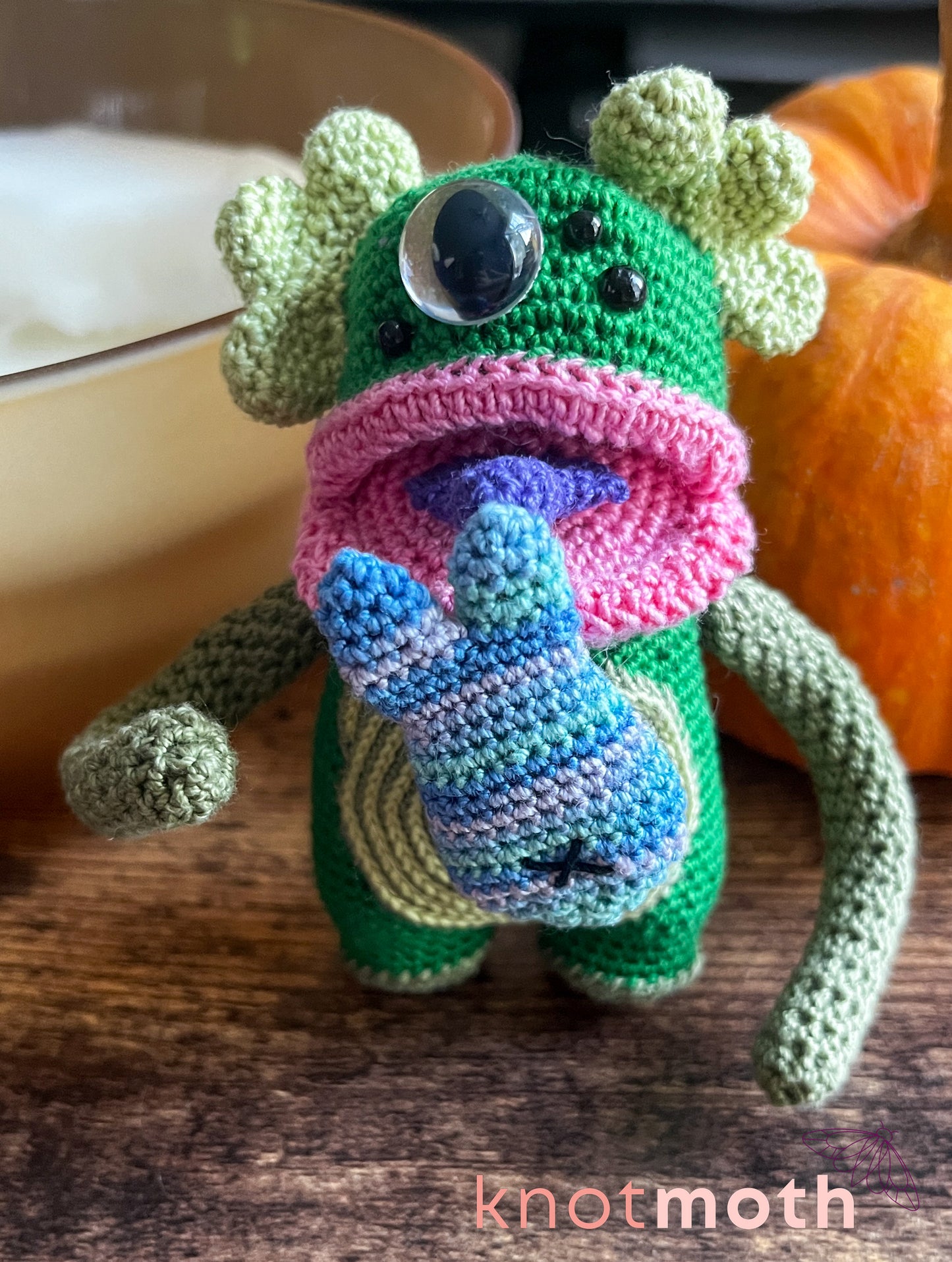 Swamp Monster Mini Crochet Desk Buddy