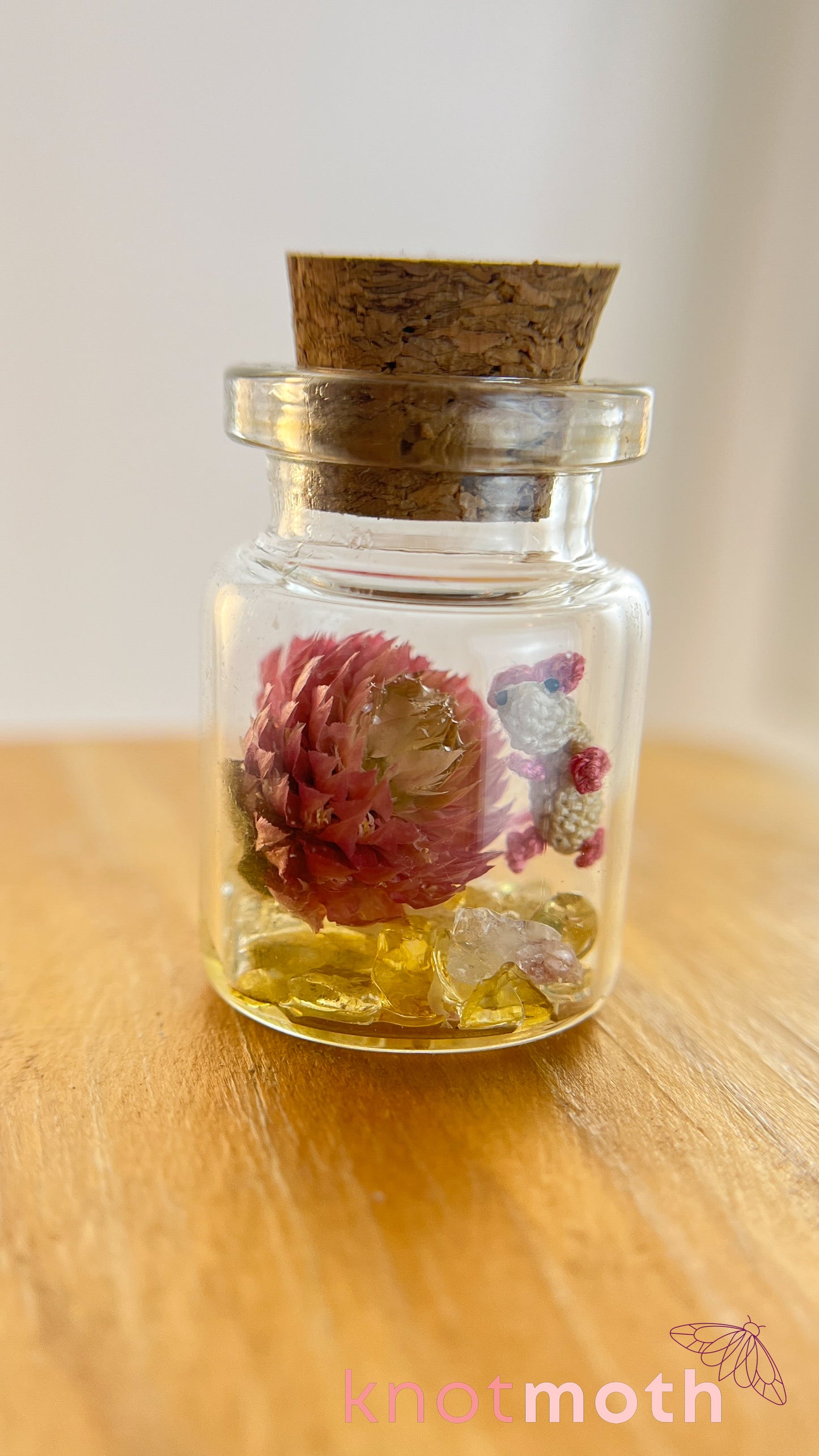 Mildred Mouse Micro Crochet Terrarium Jar (Removable)