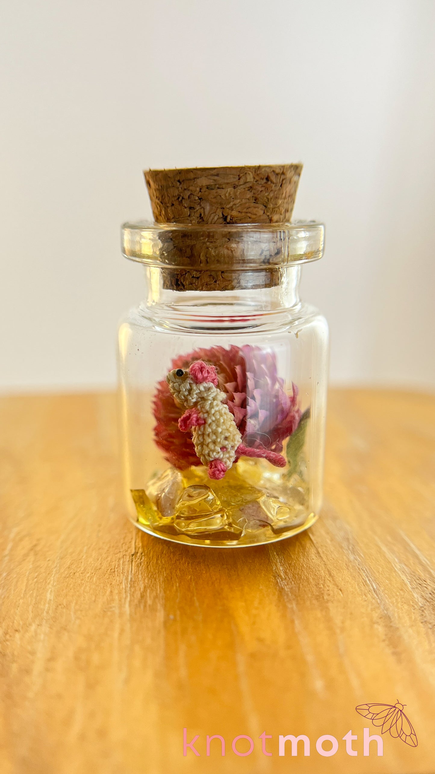Mildred Mouse Micro Crochet Terrarium Jar (Removable)