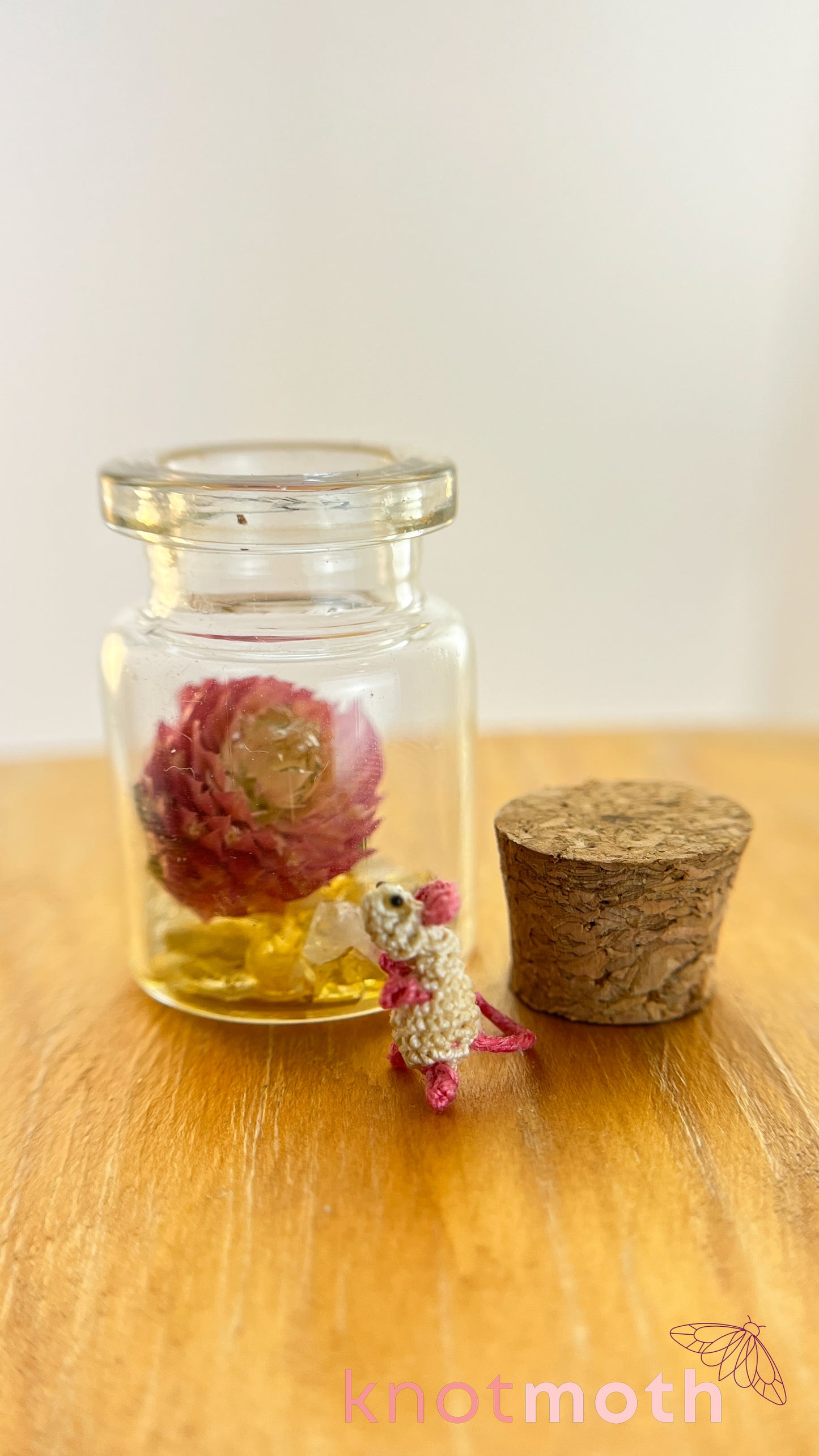 Mildred Mouse Micro Crochet Terrarium Jar (Removable)