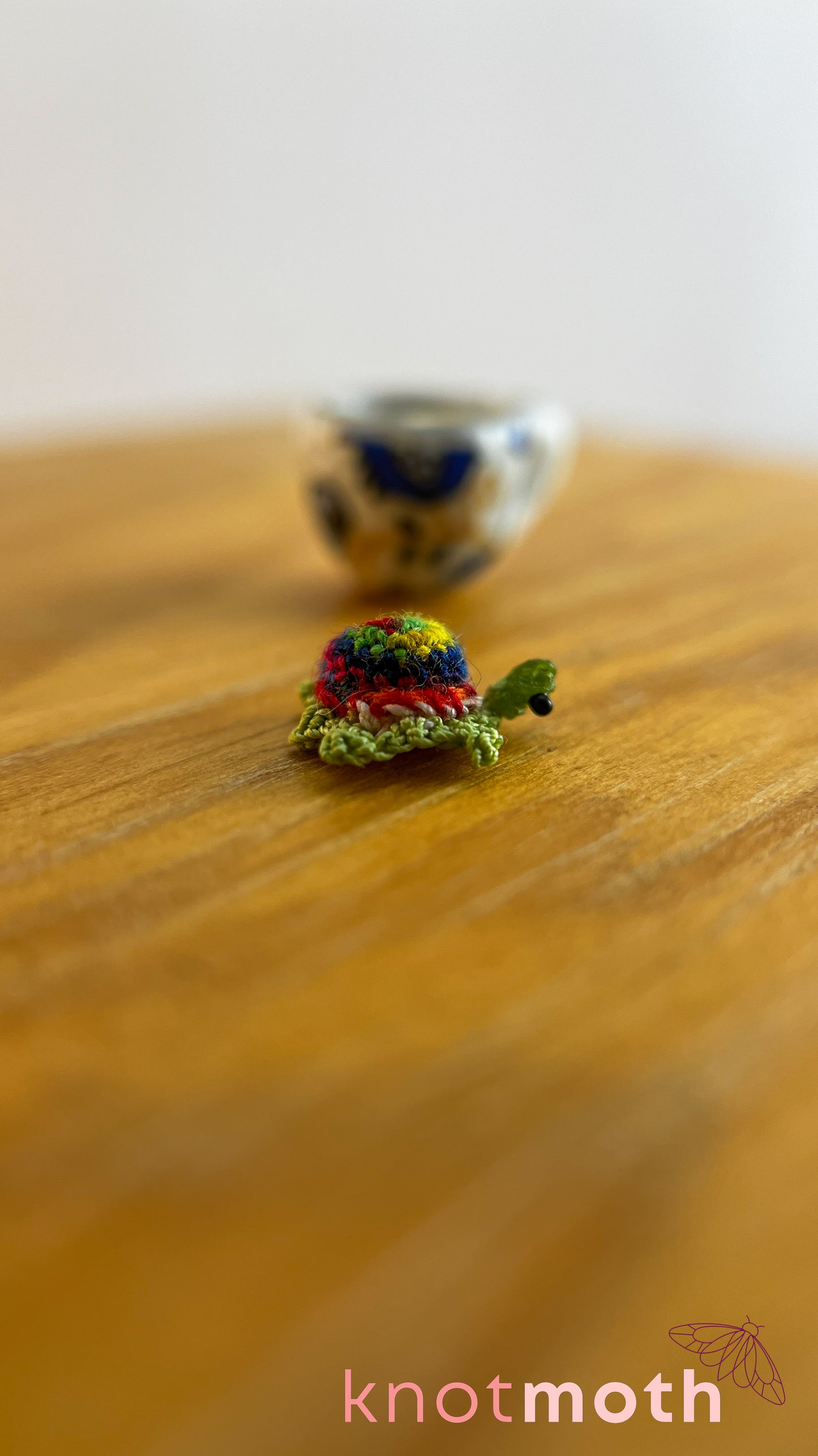 Myrtle Turtle Micro Crochet Teacup (Magnetic, Removable)