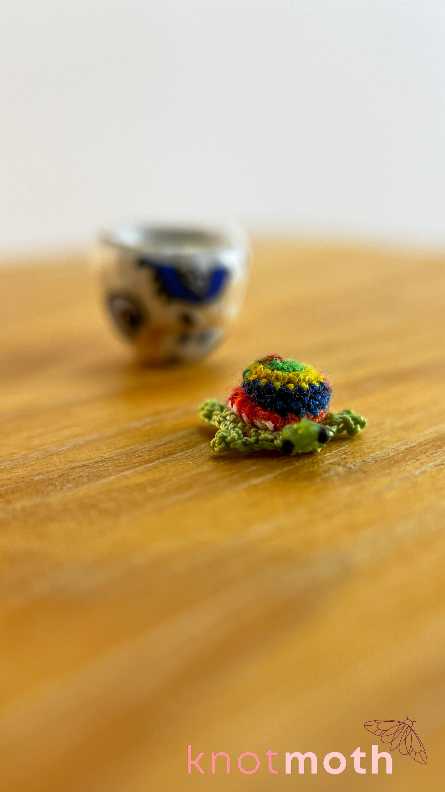 Myrtle Turtle Micro Crochet Teacup (Magnetic, Removable)