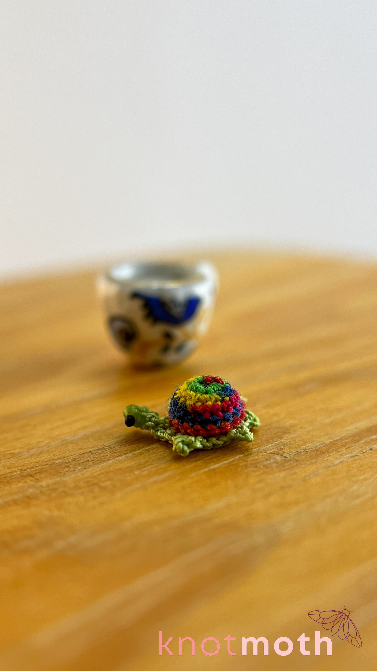 Myrtle Turtle Micro Crochet Teacup (Magnetic, Removable)