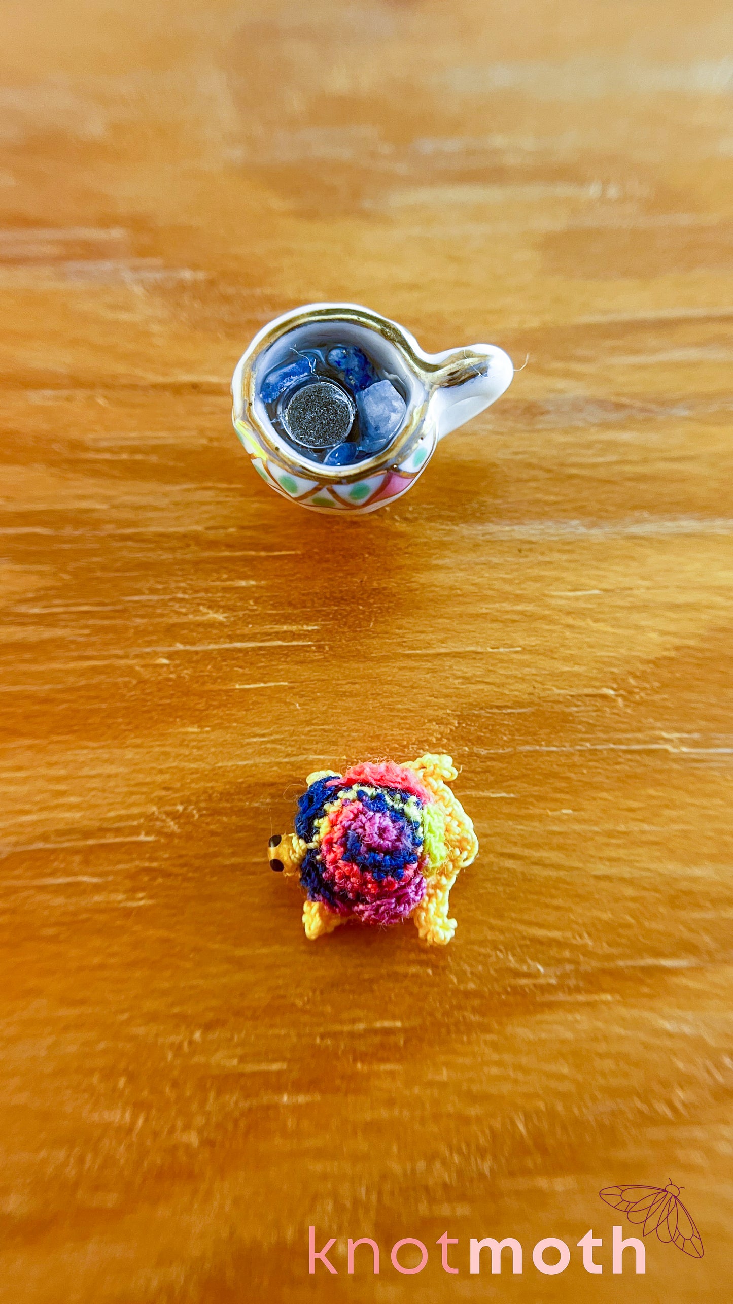 Morgan Tortoise Micro Crochet Teacup (Magnetic, Removable)