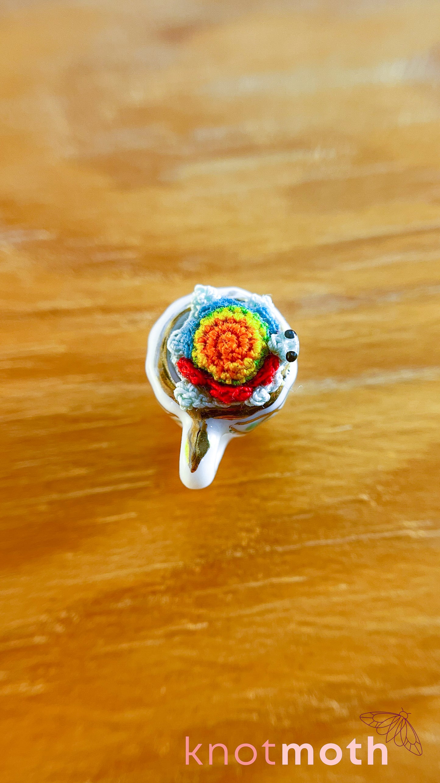 Earl Turtle Micro Crochet Teacup (Magnetic, Removable)