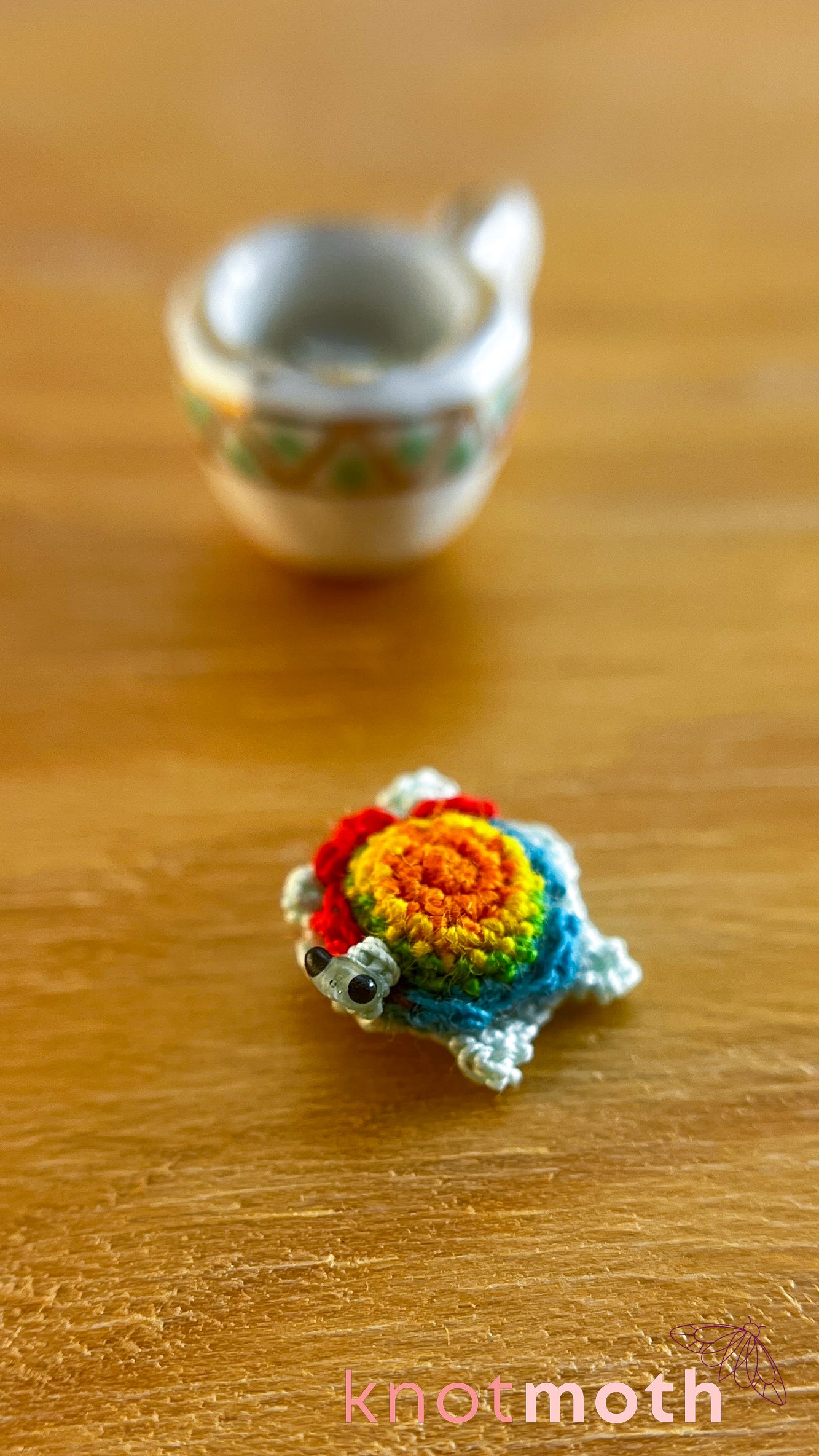 Earl Turtle Micro Crochet Teacup (Magnetic, Removable)