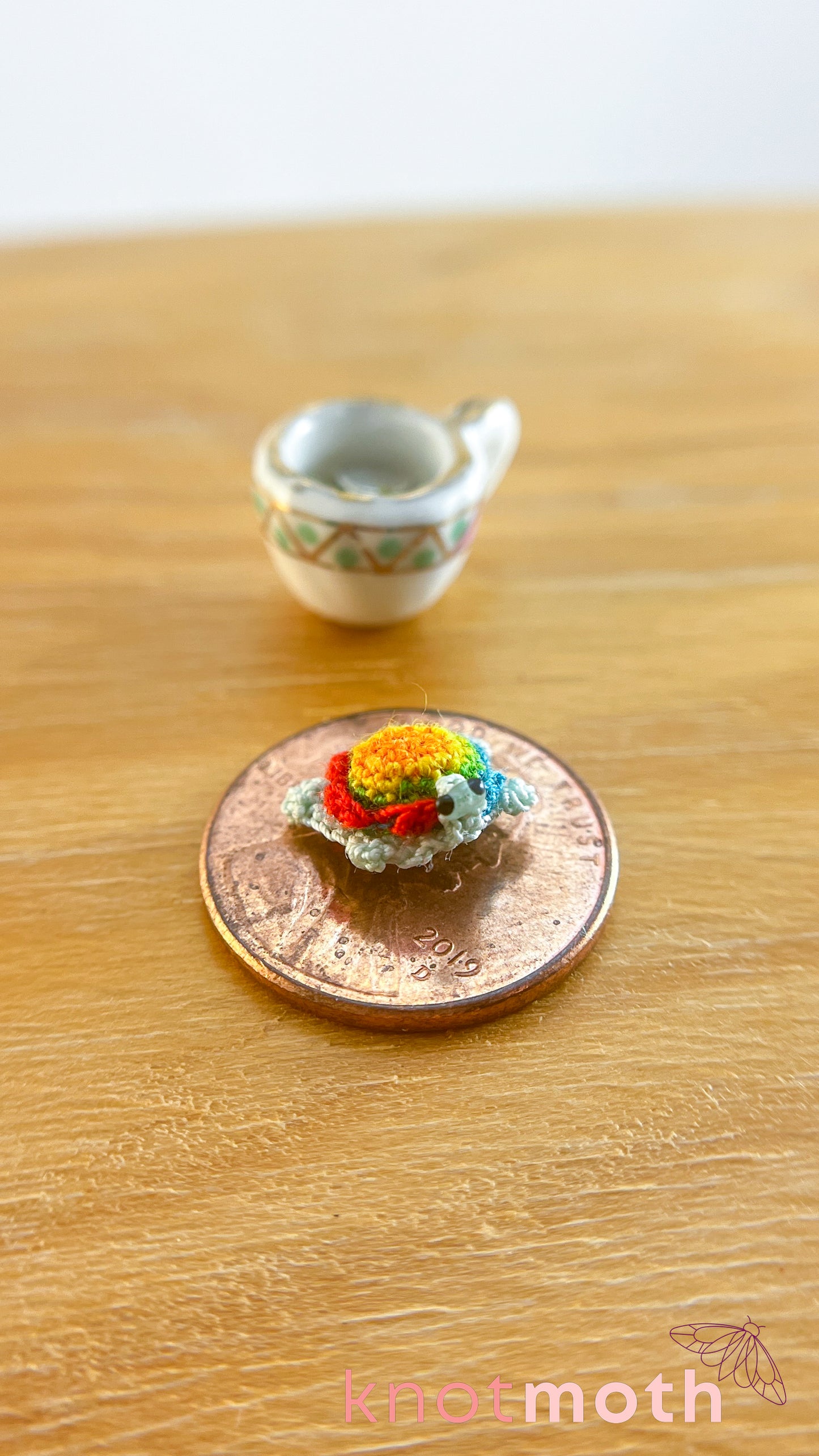 Earl Turtle Micro Crochet Teacup (Magnetic, Removable)