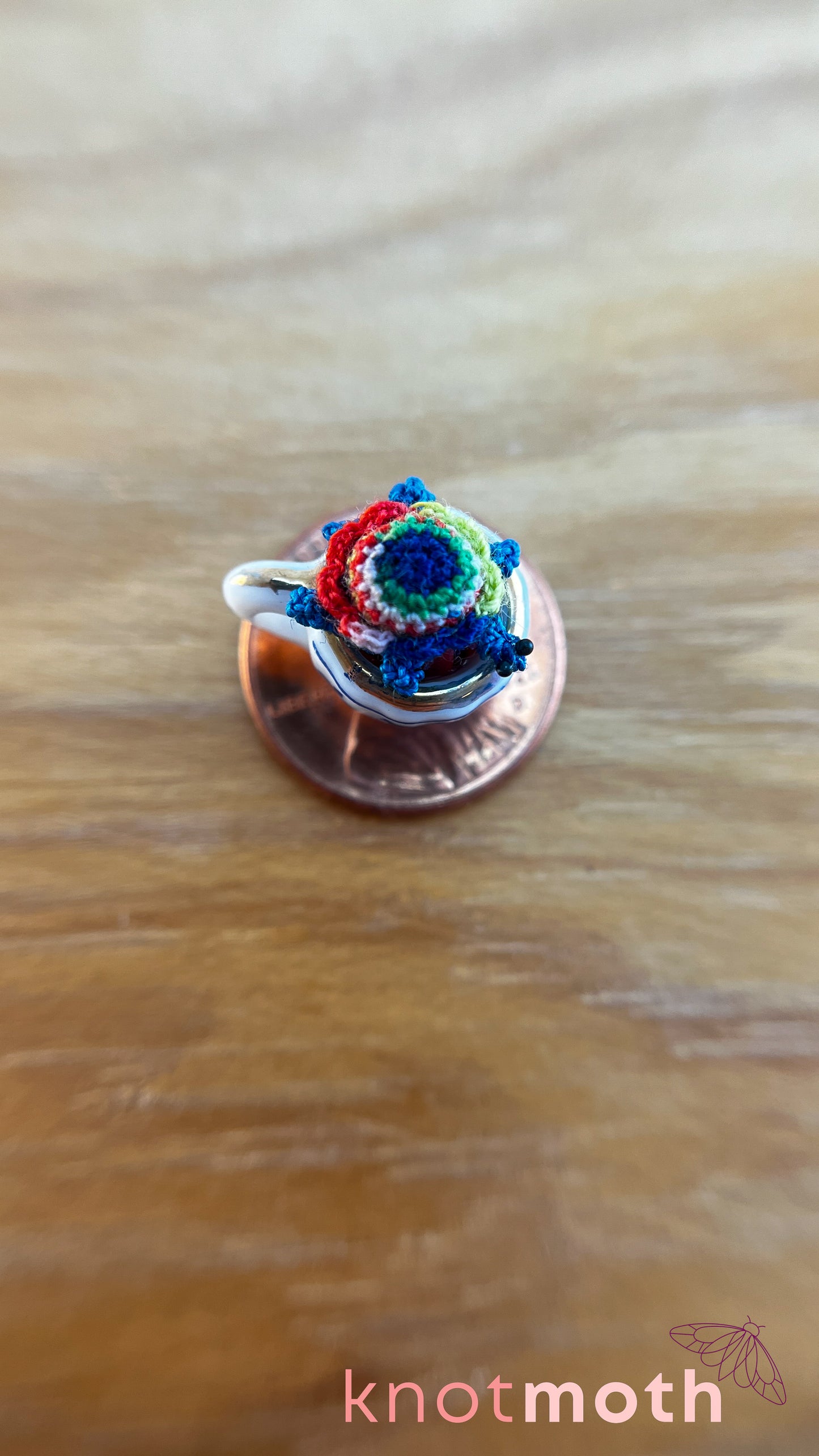 Norton Tortoise Micro Crochet Teacup (Magnetic, Removable)
