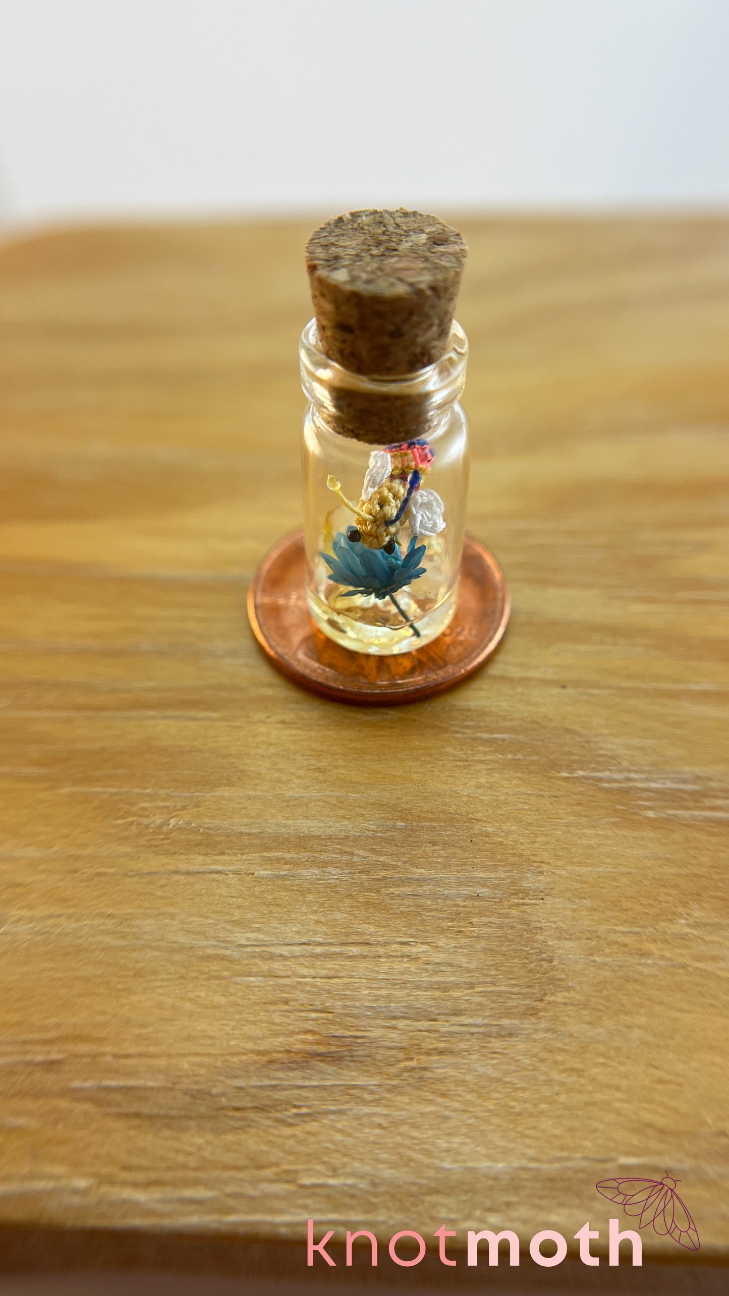Felicia Fly Micro Crochet Terrarium Jar (Magnetic, Removable)