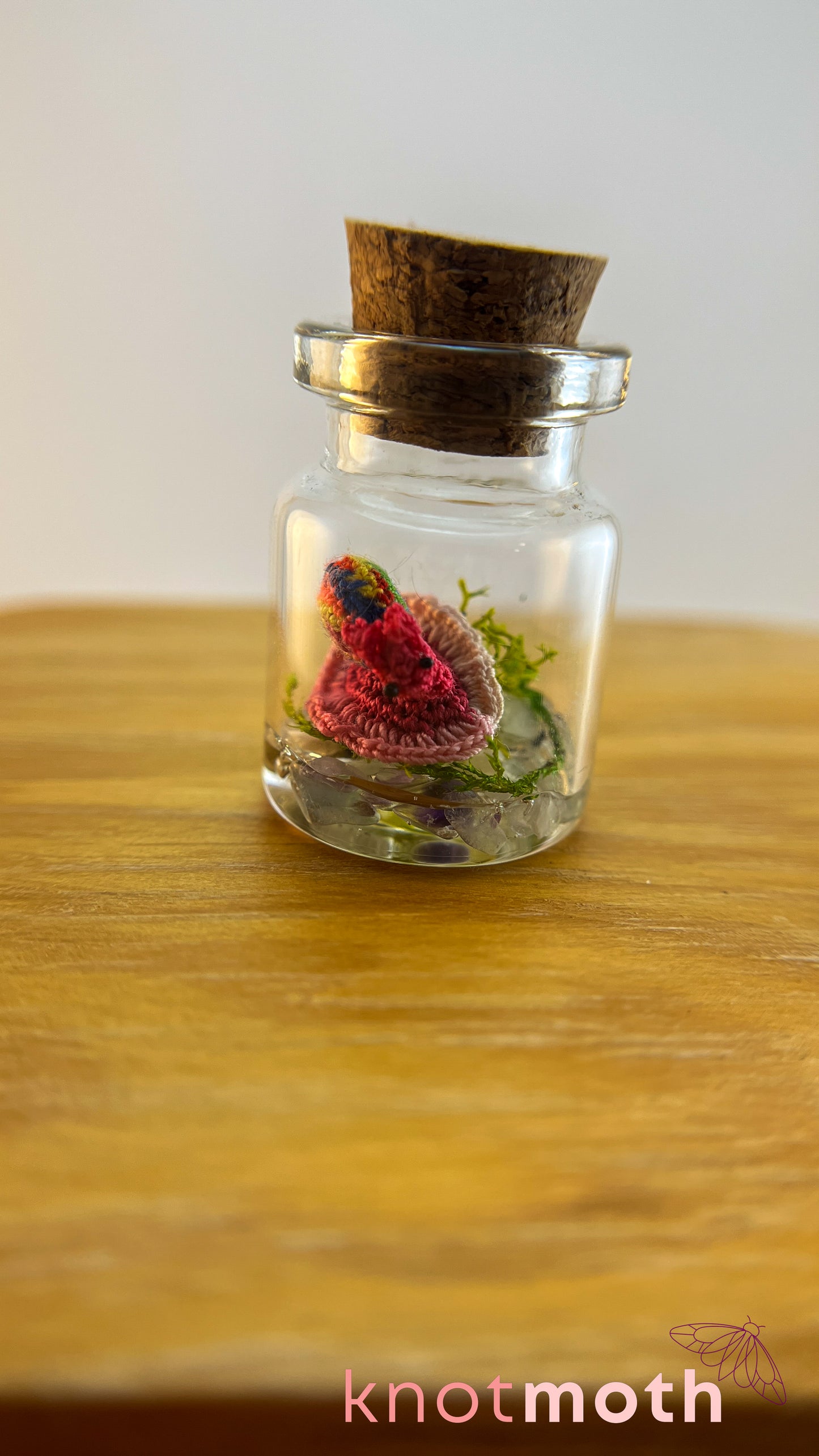 Esther Snail Micro Crochet Medium Terrarium Jar (Magnetic, Removable)