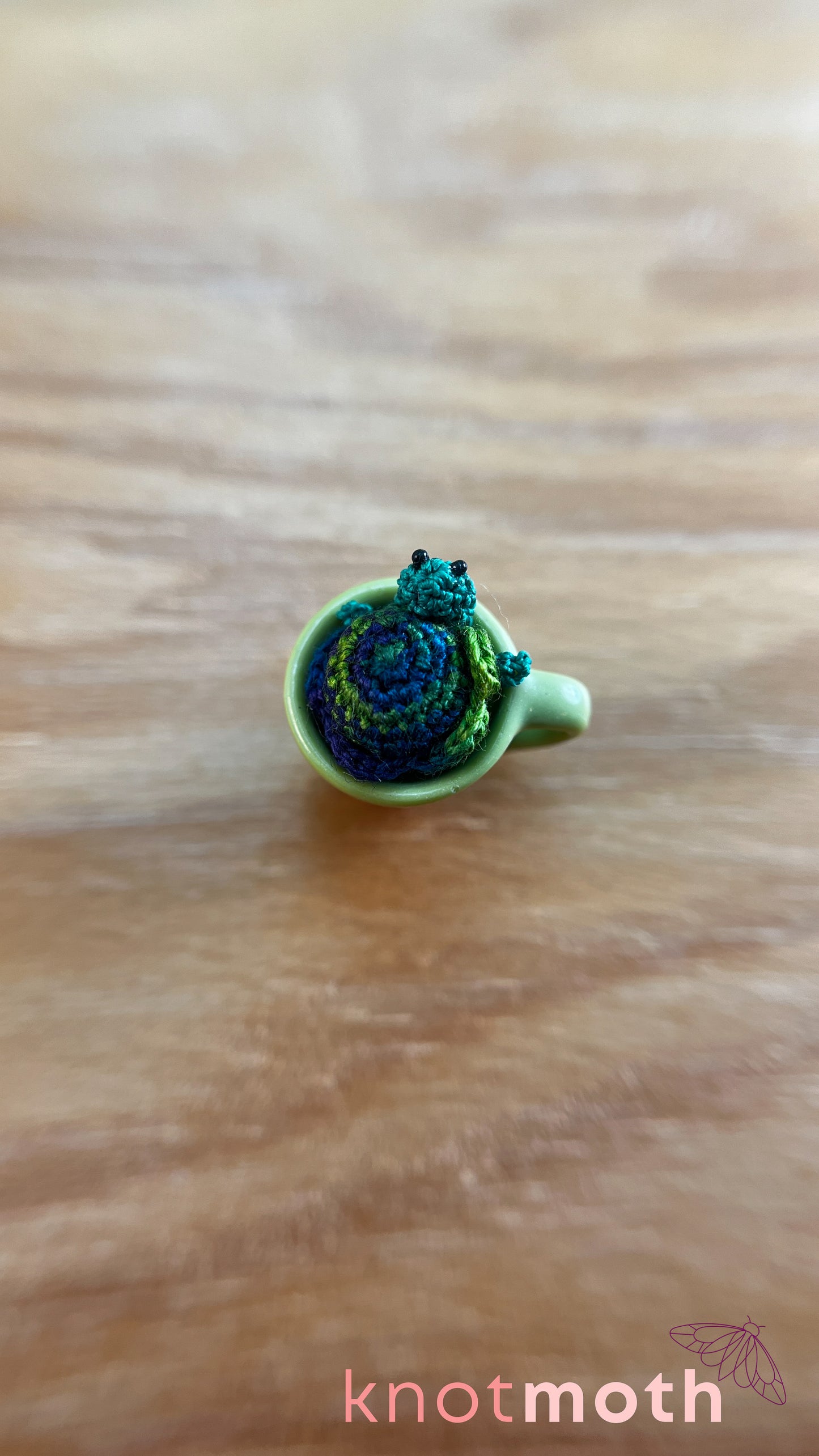 Thiago Turtle Micro Crochet Magnetic Mug Trinket