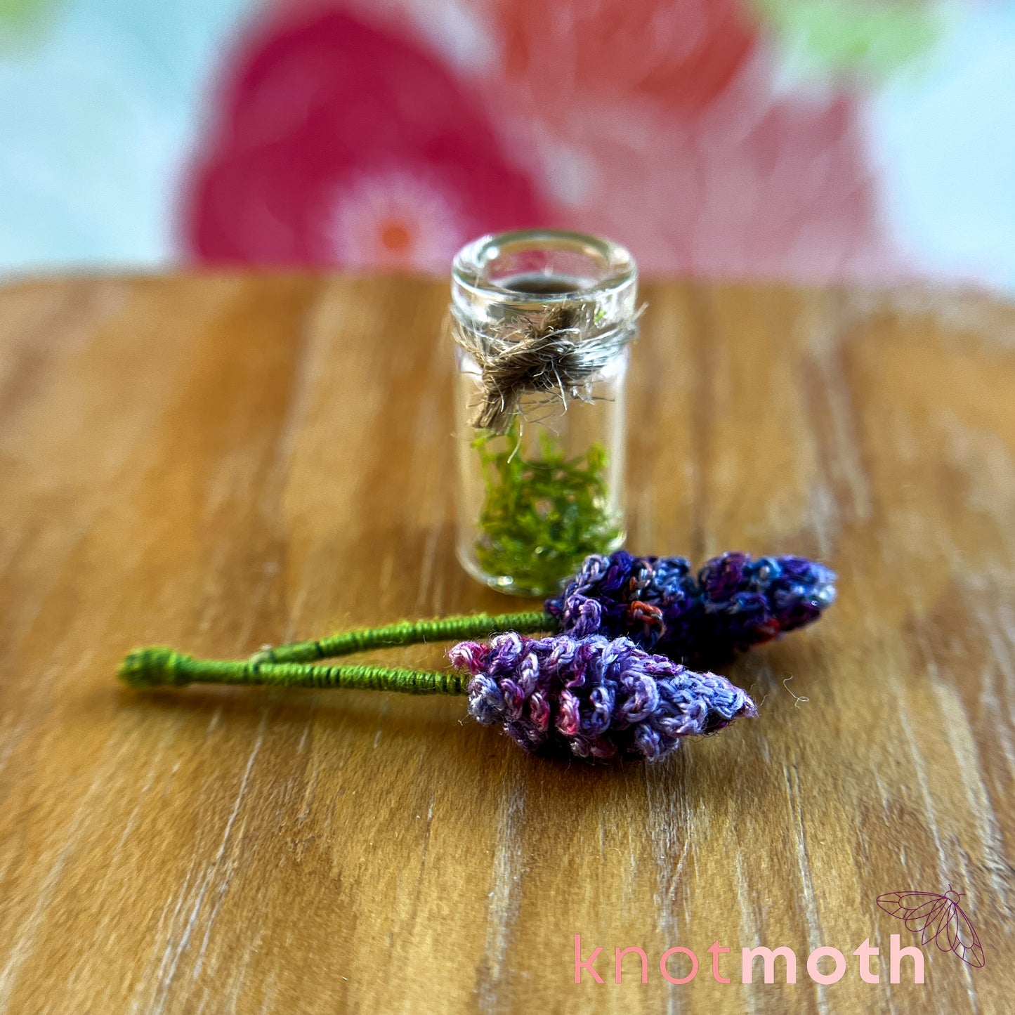 Lavender Micro Crochet Miniature Trinket Jar