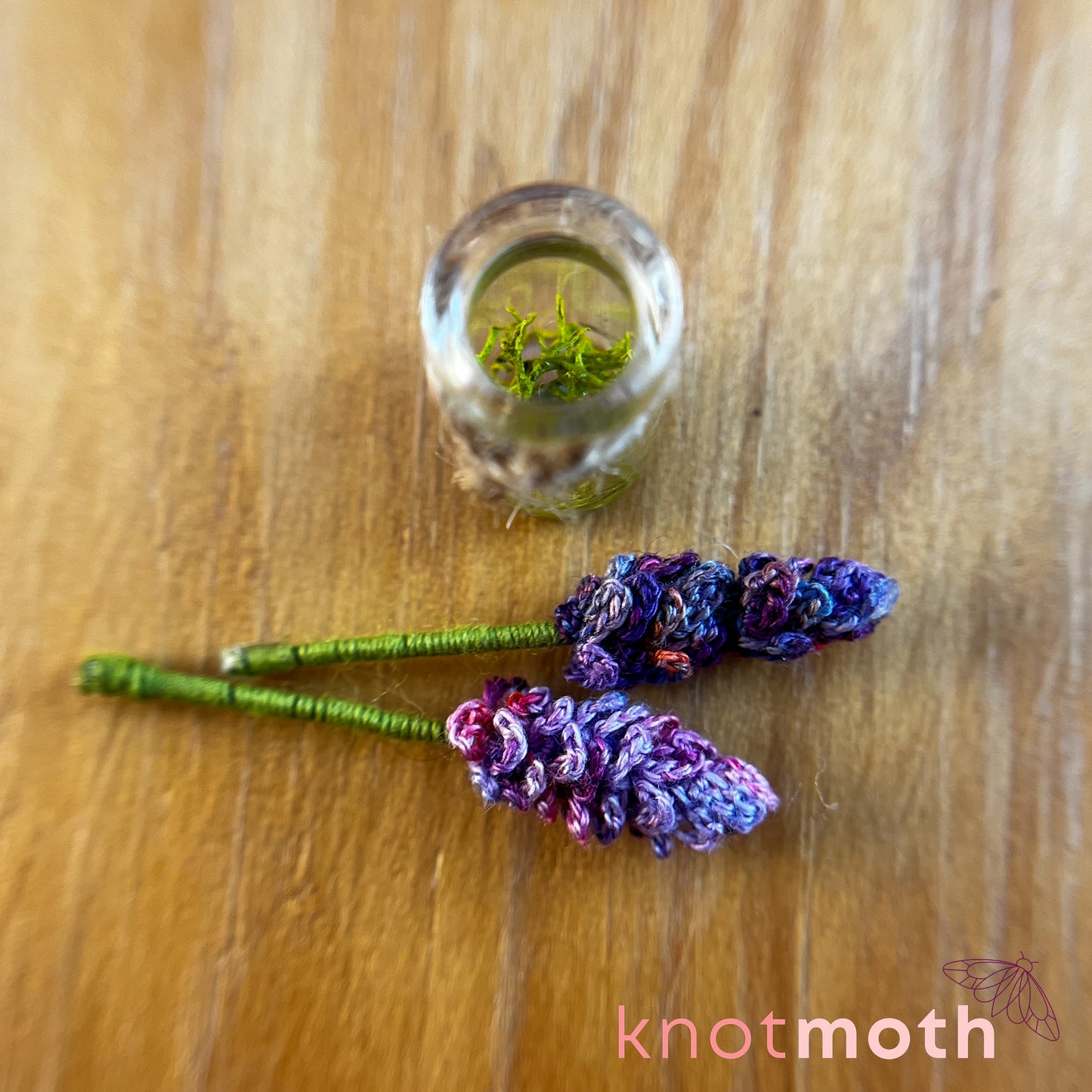 Lavender Micro Crochet Miniature Trinket Jar