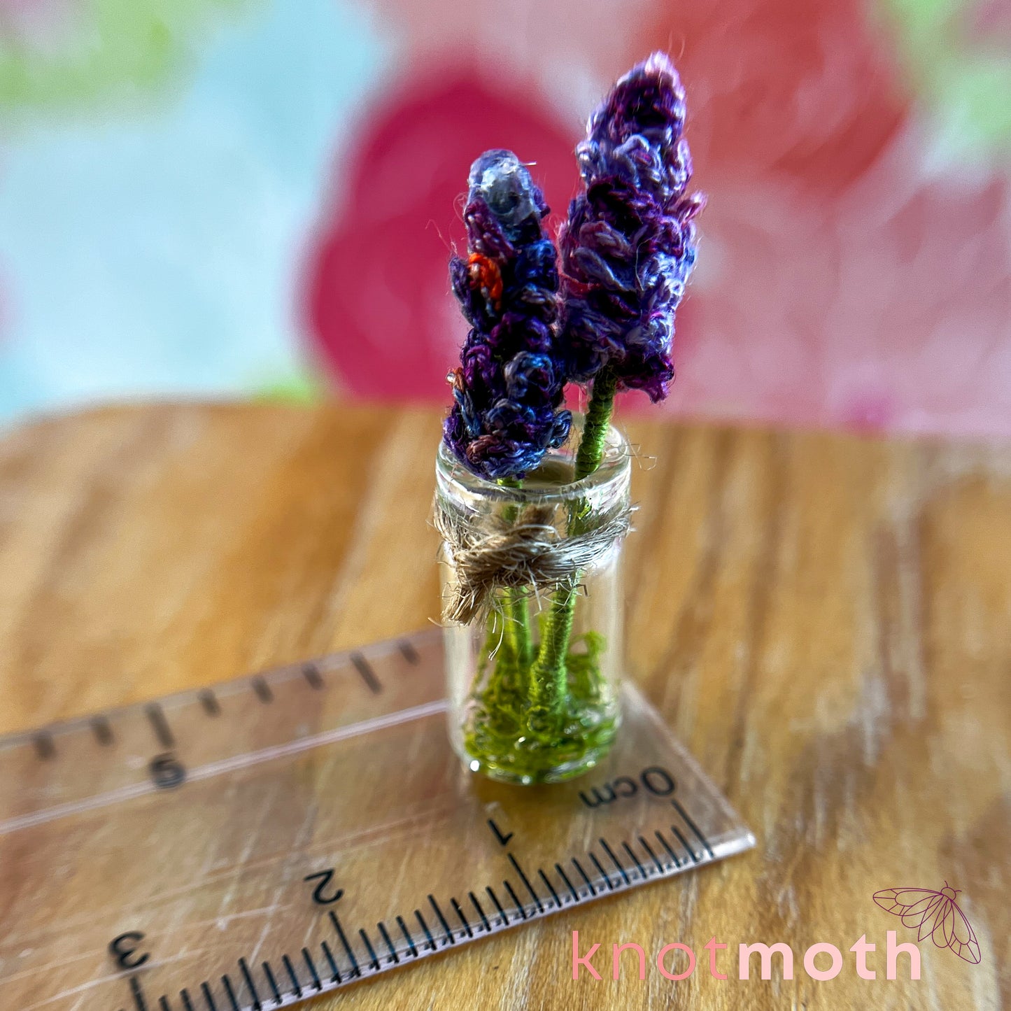Lavender Micro Crochet Miniature Trinket Jar