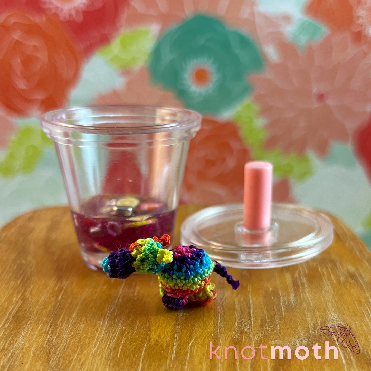 Harvey Hippopo-tea-mus Fruit Iced Tea Micro Crochet Hippo Trinket (removable, magnetic)