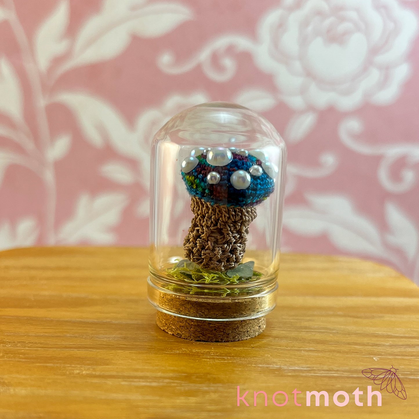 Marissa Mushroom Micro Crochet Terrarium Jar (removable, magnetic)