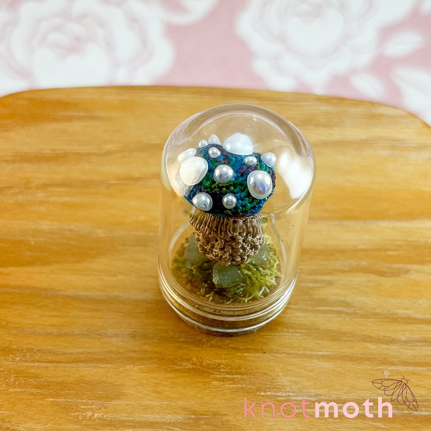 Marissa Mushroom Micro Crochet Terrarium Jar (removable, magnetic)
