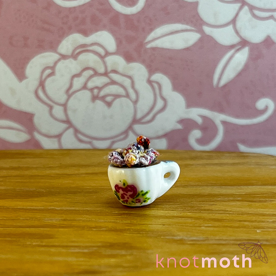 Omar Octopus Micro Crochet Teacup Trinket (removable, magnetic)