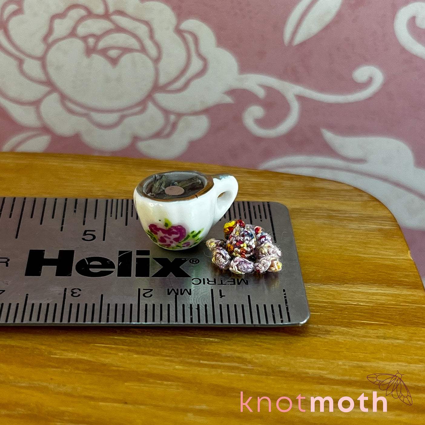Omar Octopus Micro Crochet Teacup Trinket (removable, magnetic)