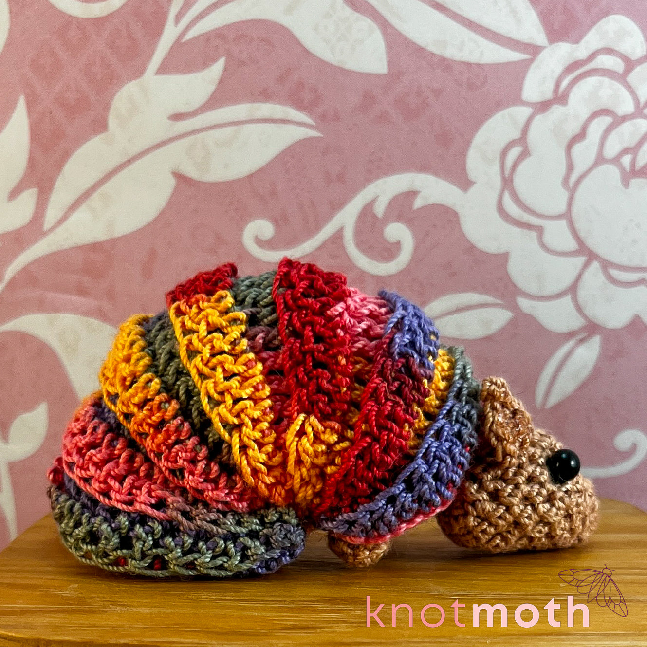 Armie Armadillo Mini Crochet Roll-Up Plushie