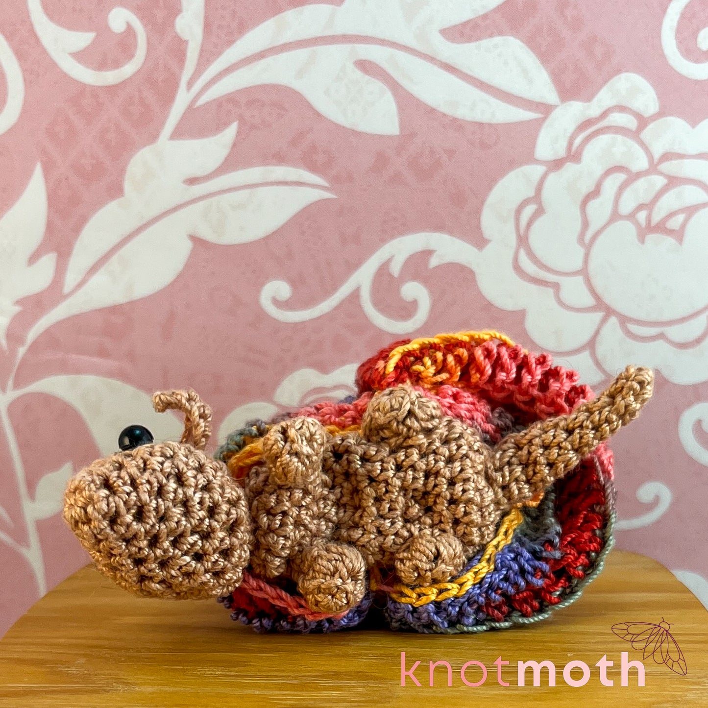 Armie Armadillo Mini Crochet Roll-Up Plushie