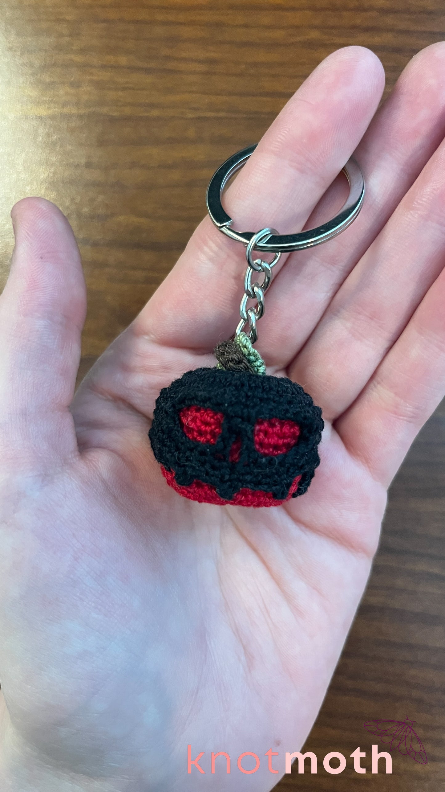 Poisoned Apple Mini Crochet Keychain