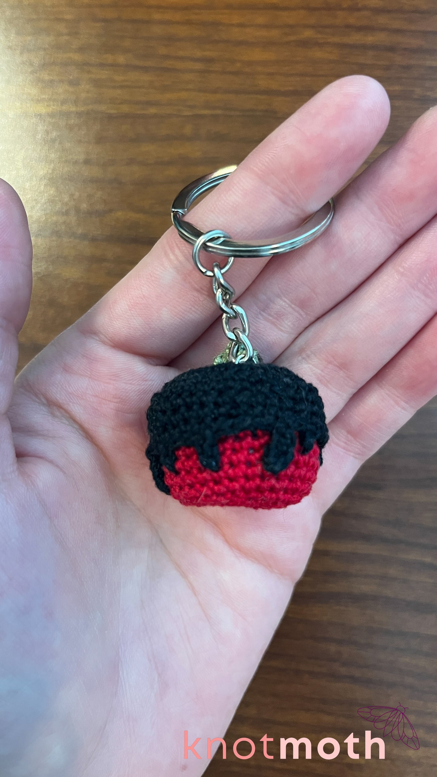 Poisoned Apple Mini Crochet Keychain