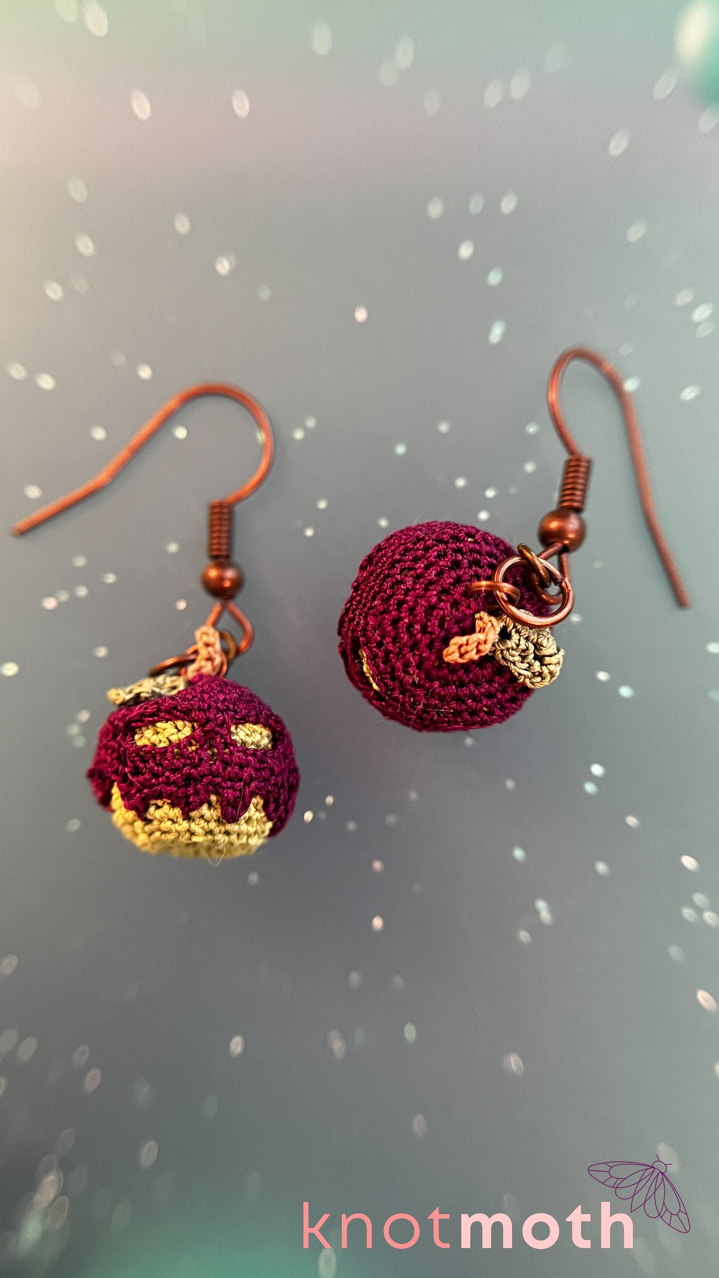 Poisoned Apple Micro Crochet Earrings