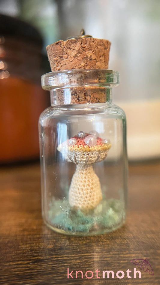 Mushroom Micro Crochet Terrarium Charm