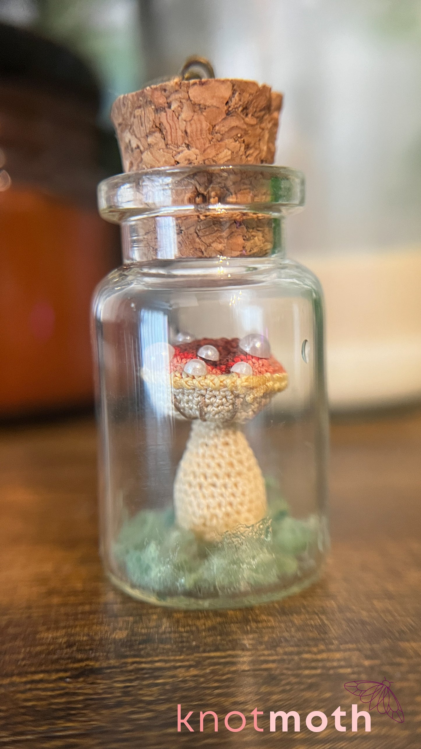 Mushroom Micro Crochet Terrarium Charm
