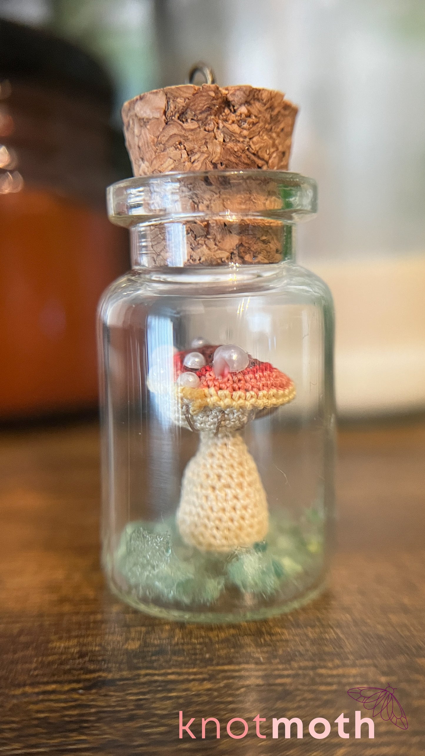Mushroom Micro Crochet Terrarium Charm
