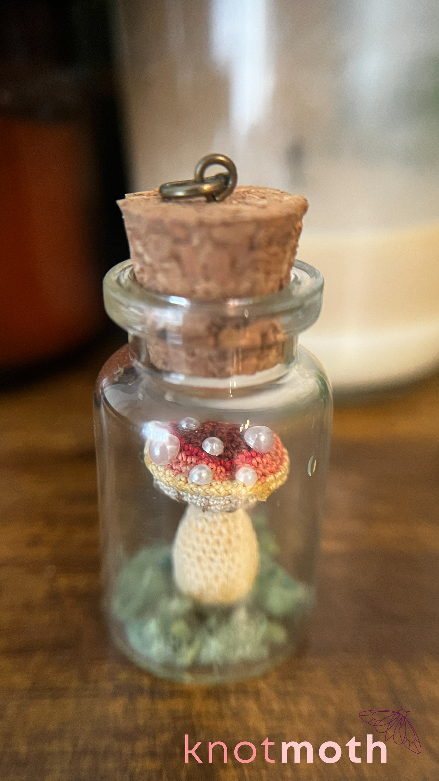 Mushroom Micro Crochet Terrarium Charm